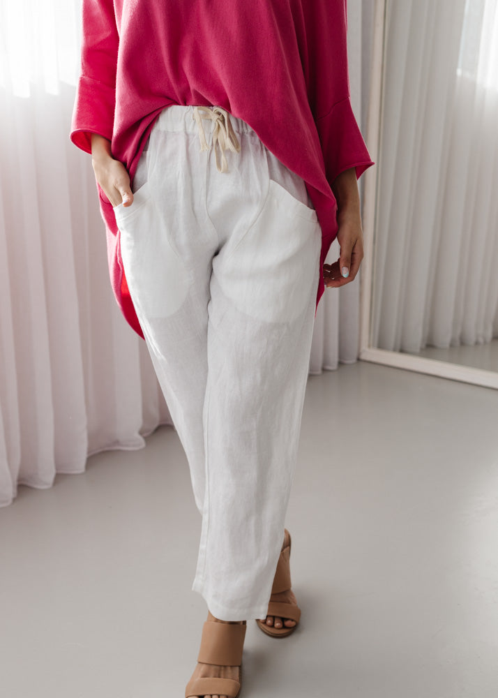 Luxe Pants in White - Product Image