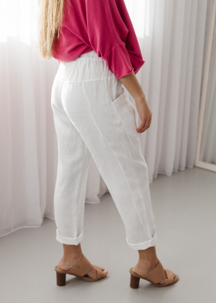 Luxe Pants in White - Product Image