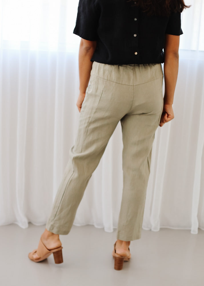 Luxe Pants in Khaki - Product Image