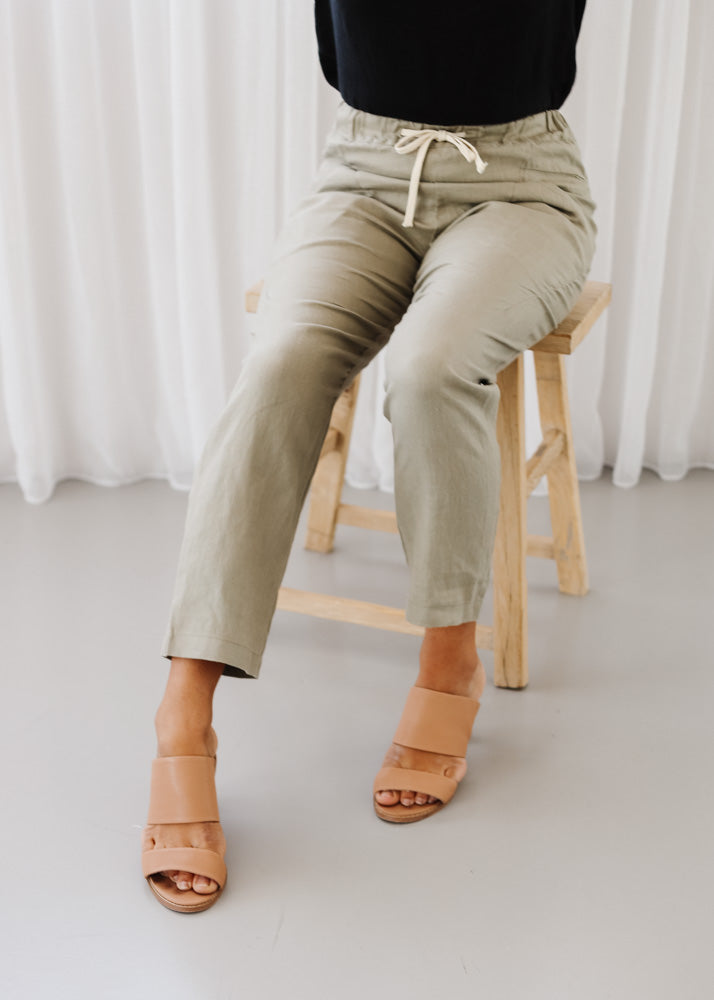 Luxe Pants in Khaki - Product Image