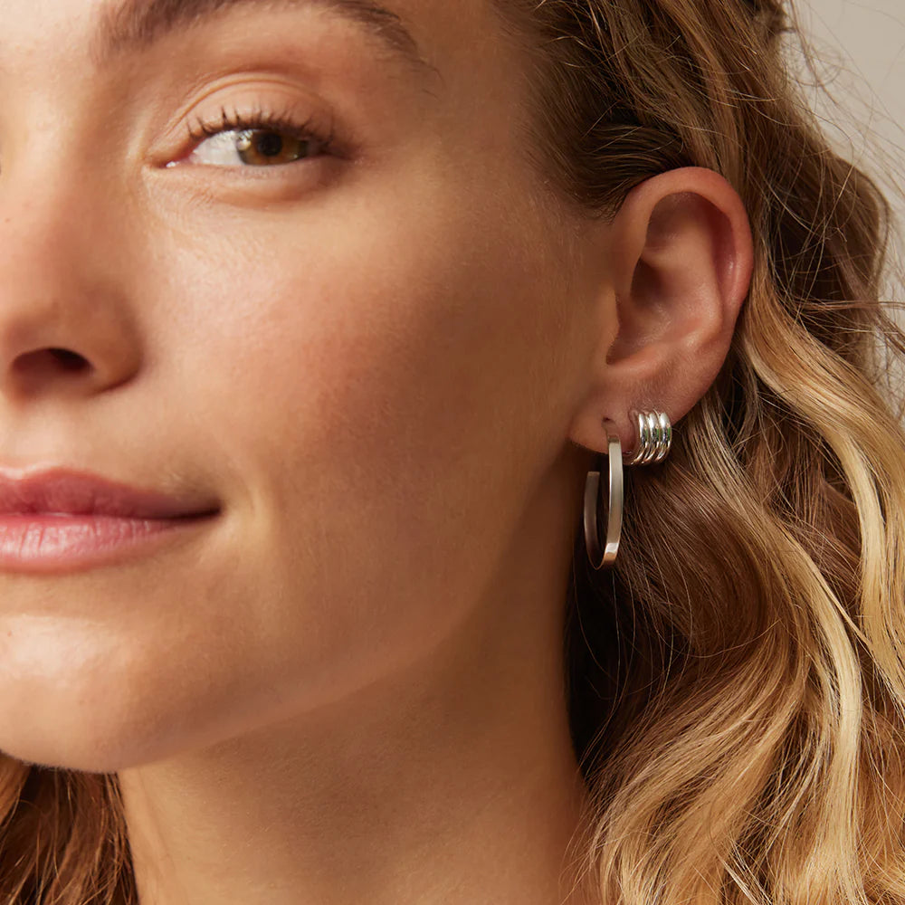 Zinnia Hoops Sterling 925 - Silver - Product Image