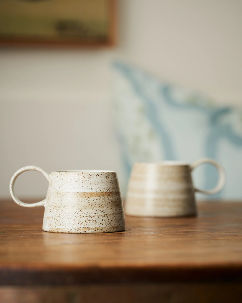 Large Handled Ceylon Mug - White - Product Image