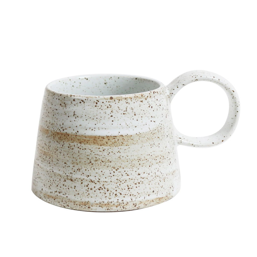 Large Handled Ceylon Mug - White - Product Image