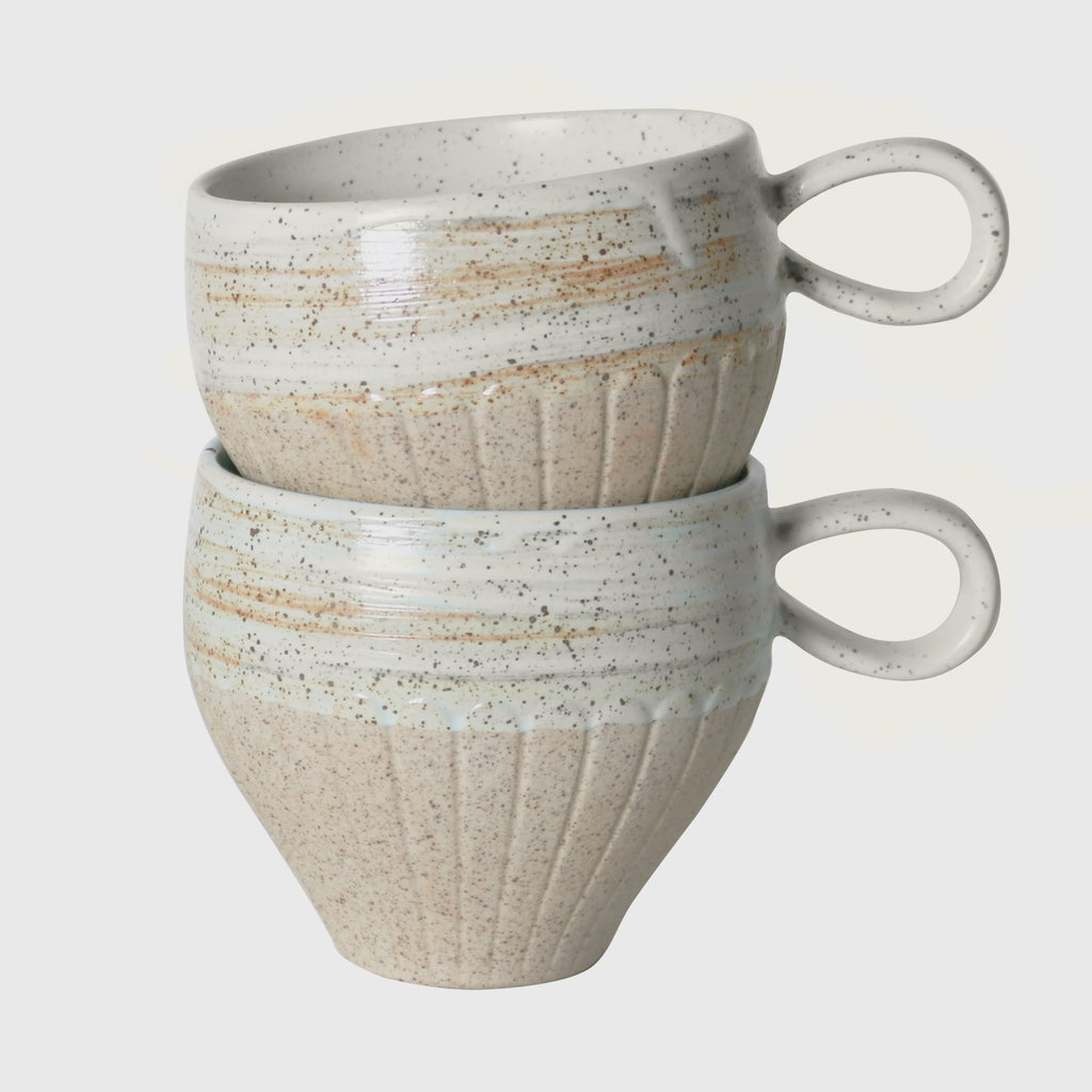 Ceylon Mugs White - Set of 2 - Product Image