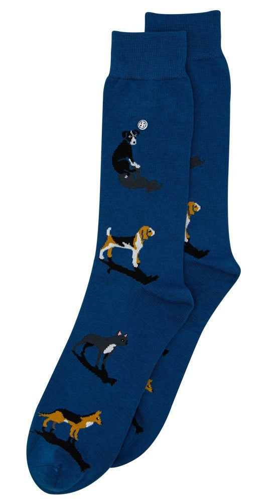 Dogs Socks Navy - Medium - Product Image