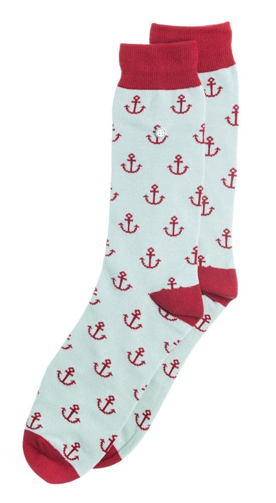 Anchor Socks Grey/Red - Medium - Product Image