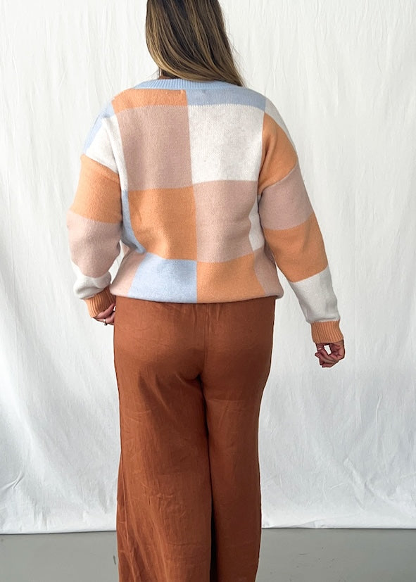 Elijah Linen Pants in Rust - Product Image