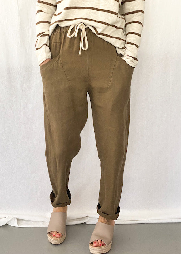 Luxe Pants in Camel - Product Image