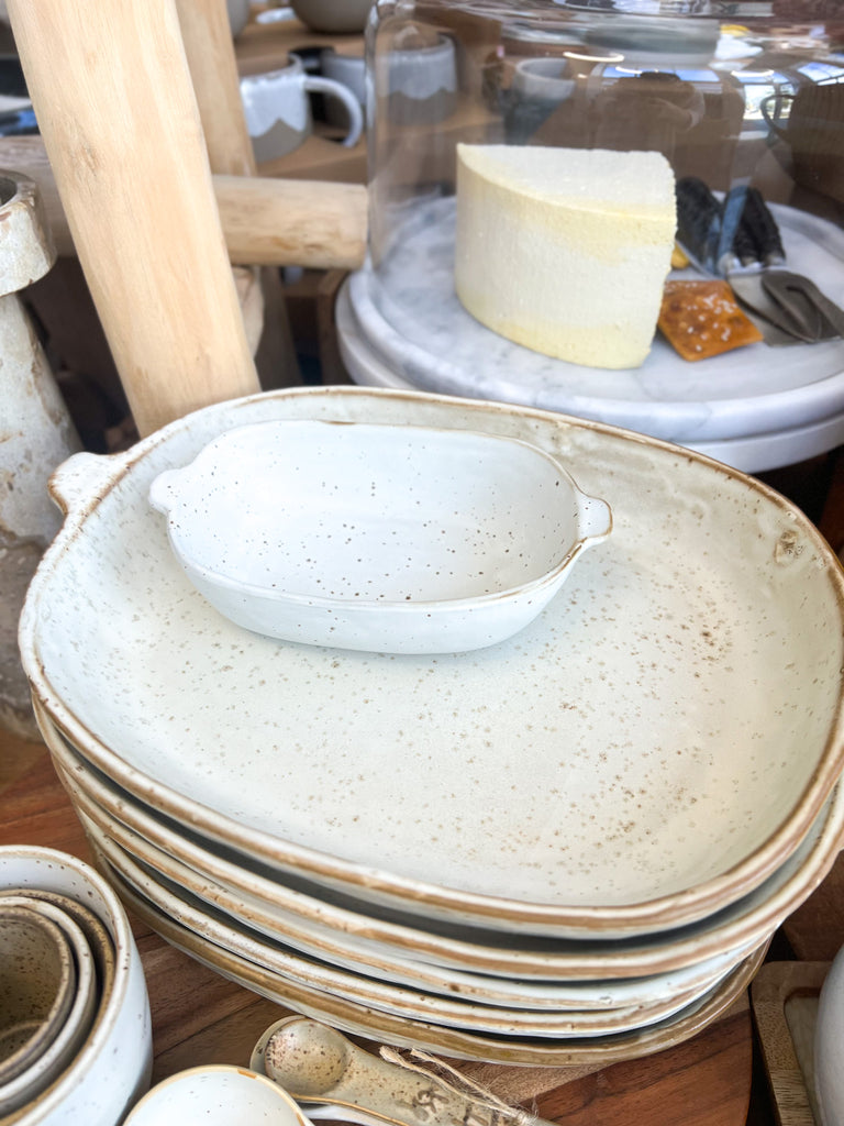 Henri Ceramic Ramekin - White/Speckle - Product Image