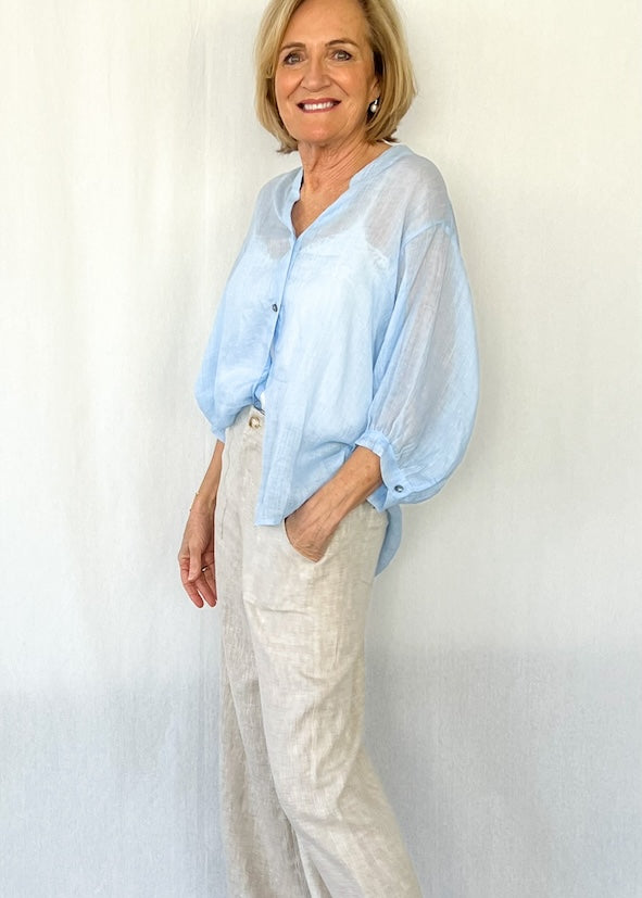 Jude Linen Pants- Natural - Product Image