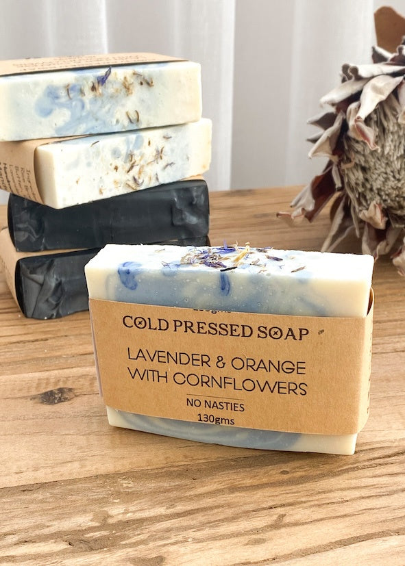 Handmade Soap Bar - Lavender & Orange - Product Image