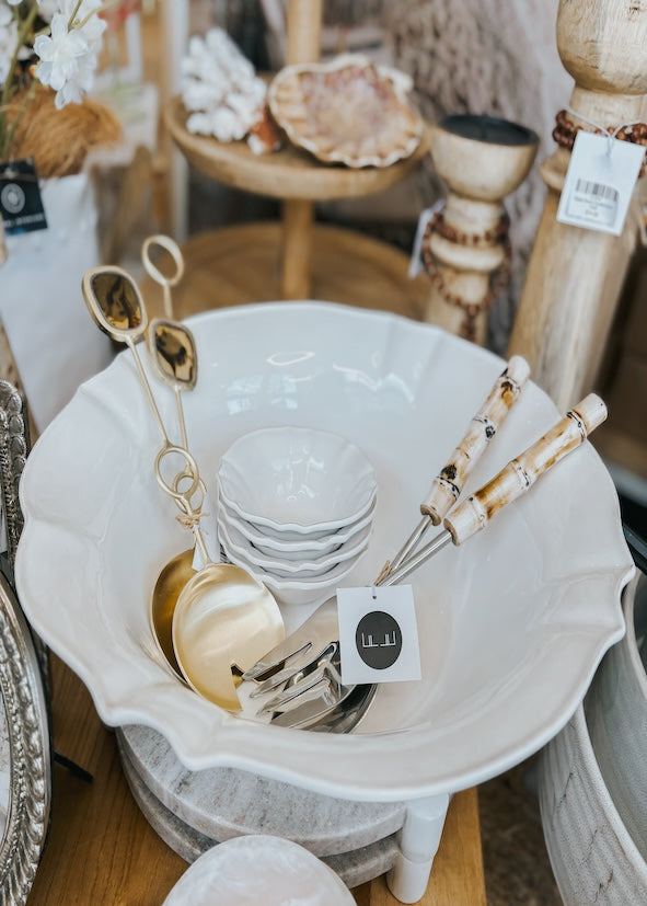 Viviene Stoneware Salad Bowl - Product Image