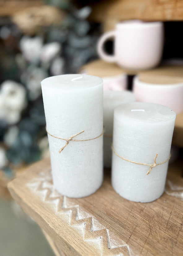 Terra Pillar Candle Natural - 7x14 - Product Image