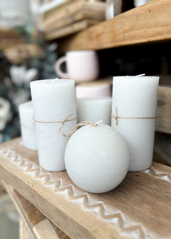 Terra Pillar Candle Natural - 7x14 - Product Image