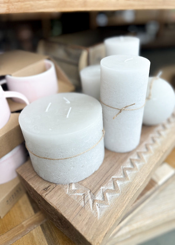 Terra Pillar Candle Natural - 12x7.5 - Product Image