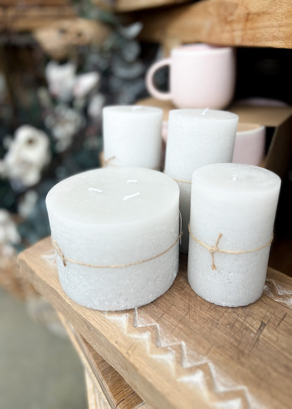 Terra Pillar Candle Natural - 12x7.5 - Product Image