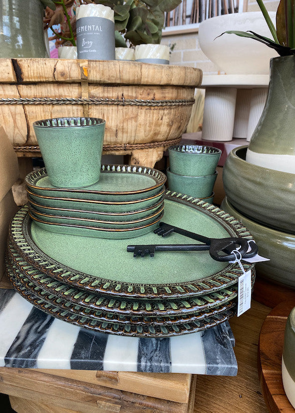 Oblong Platter Small - Adelaide Green - Product Image