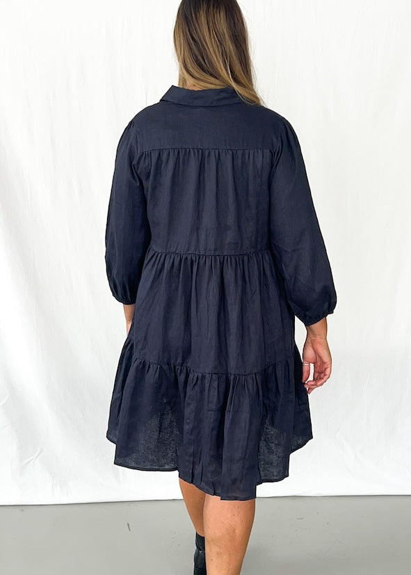 Gigi Dress - Navy - Product Image
