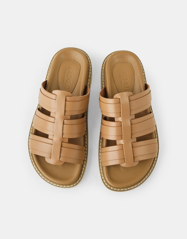 Olena Leather Slide - Mocha - Product Image