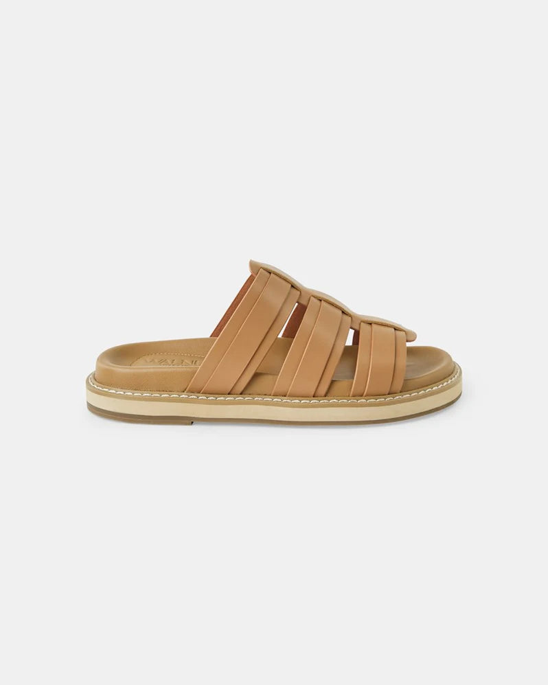 Olena Leather Slide - Mocha - Product Image