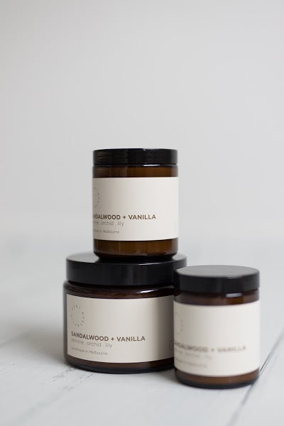 Zenj Candle - Sandalwood & Vanilla 175ml - Product Image