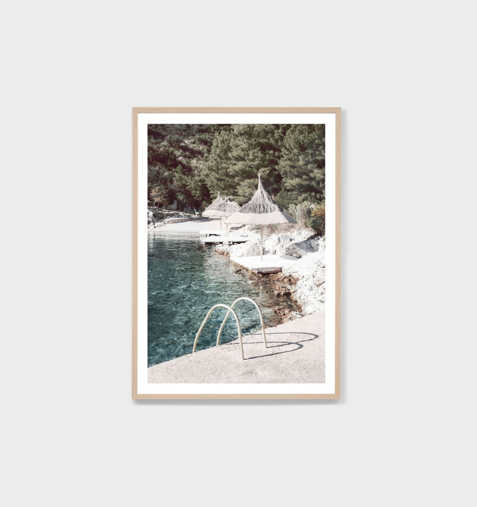 Beachside Ladder Framed Print - Product Image