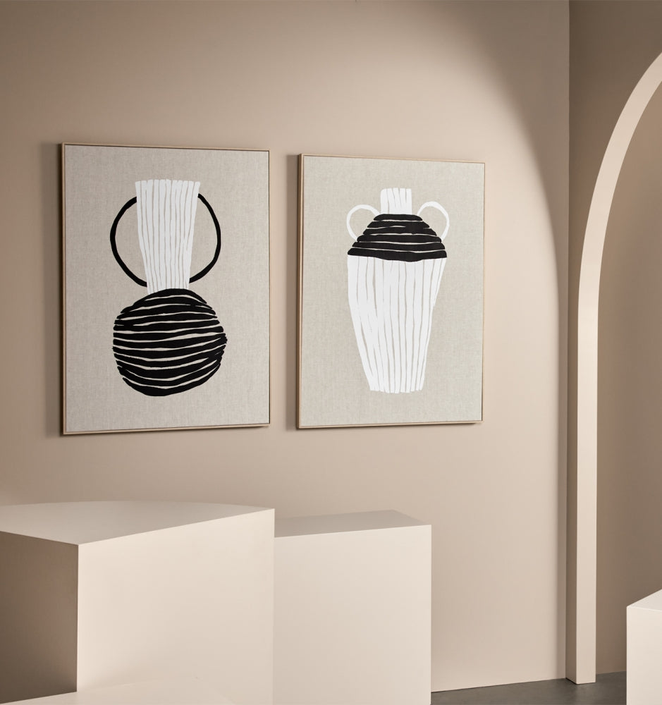 Ceramic Study Black 2 Framed Screenprint - Product Image