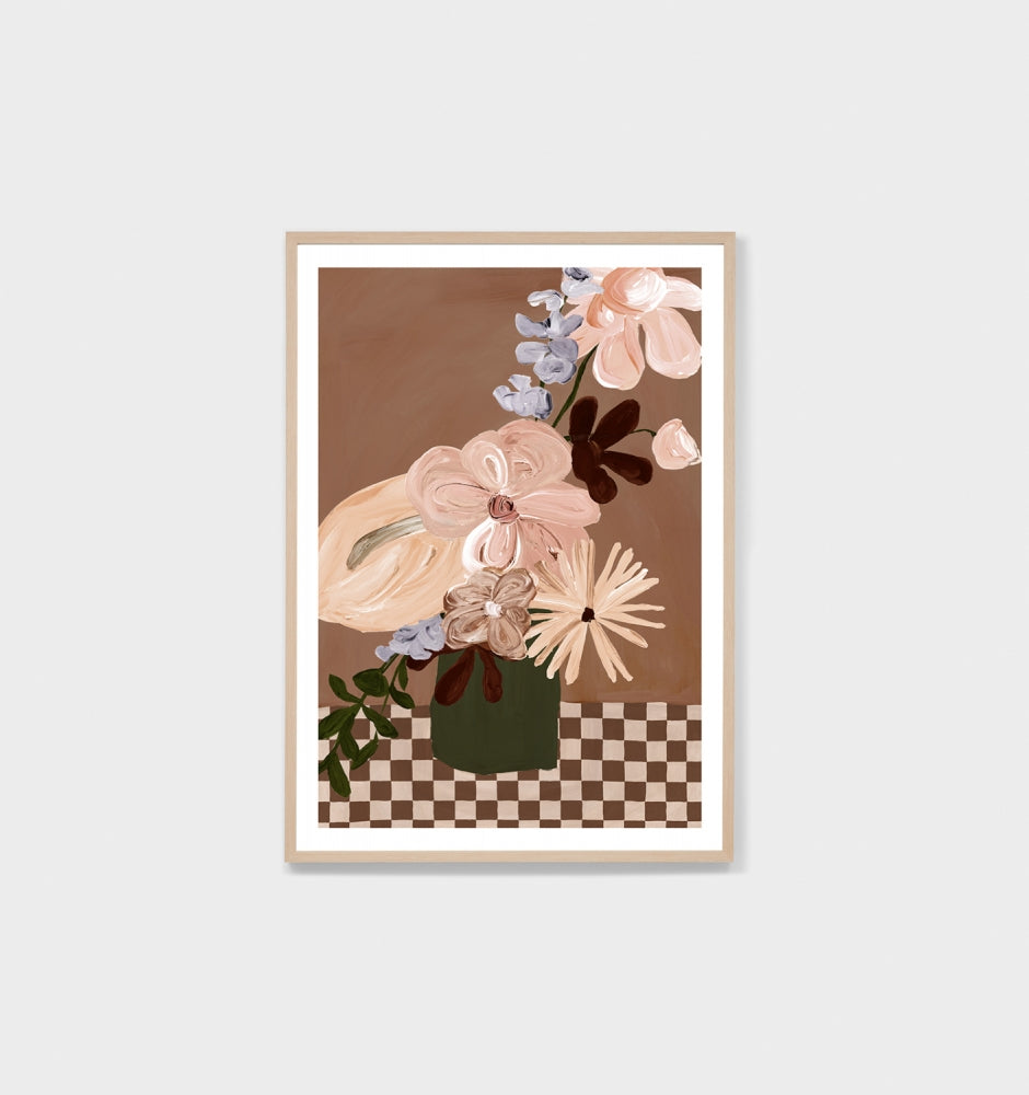 Modern Posy Dark 3 Framed Print - Product Image