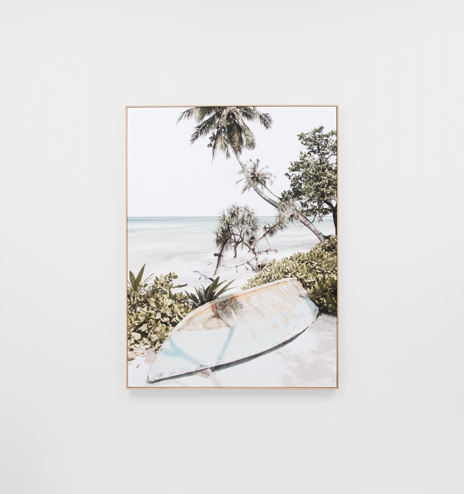 On Island Time Framed Canvas - Product Image