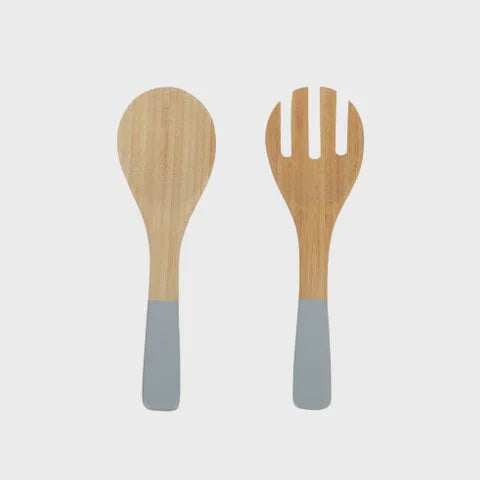 Akela Bamboo Salad Servers - Blue - Product Image