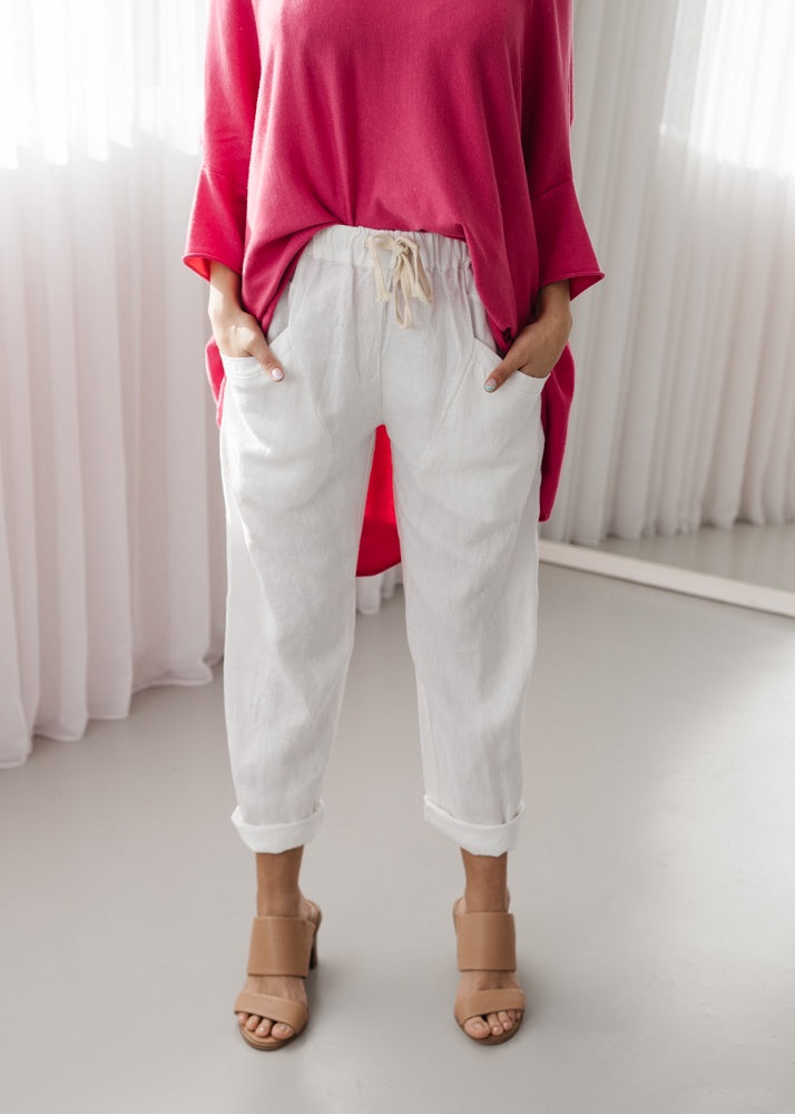 Luxe Pants in White - Product Image