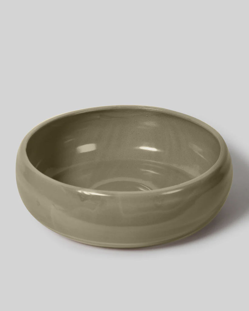 Large Australian Made Salad Bowl - Olive Green - Product Image