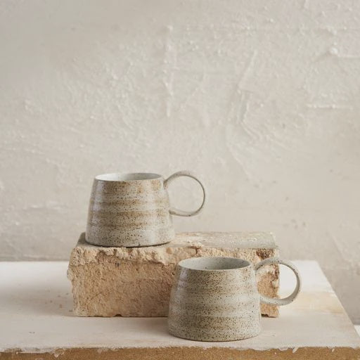 Large Handled Ceylon Mug - White - Product Image
