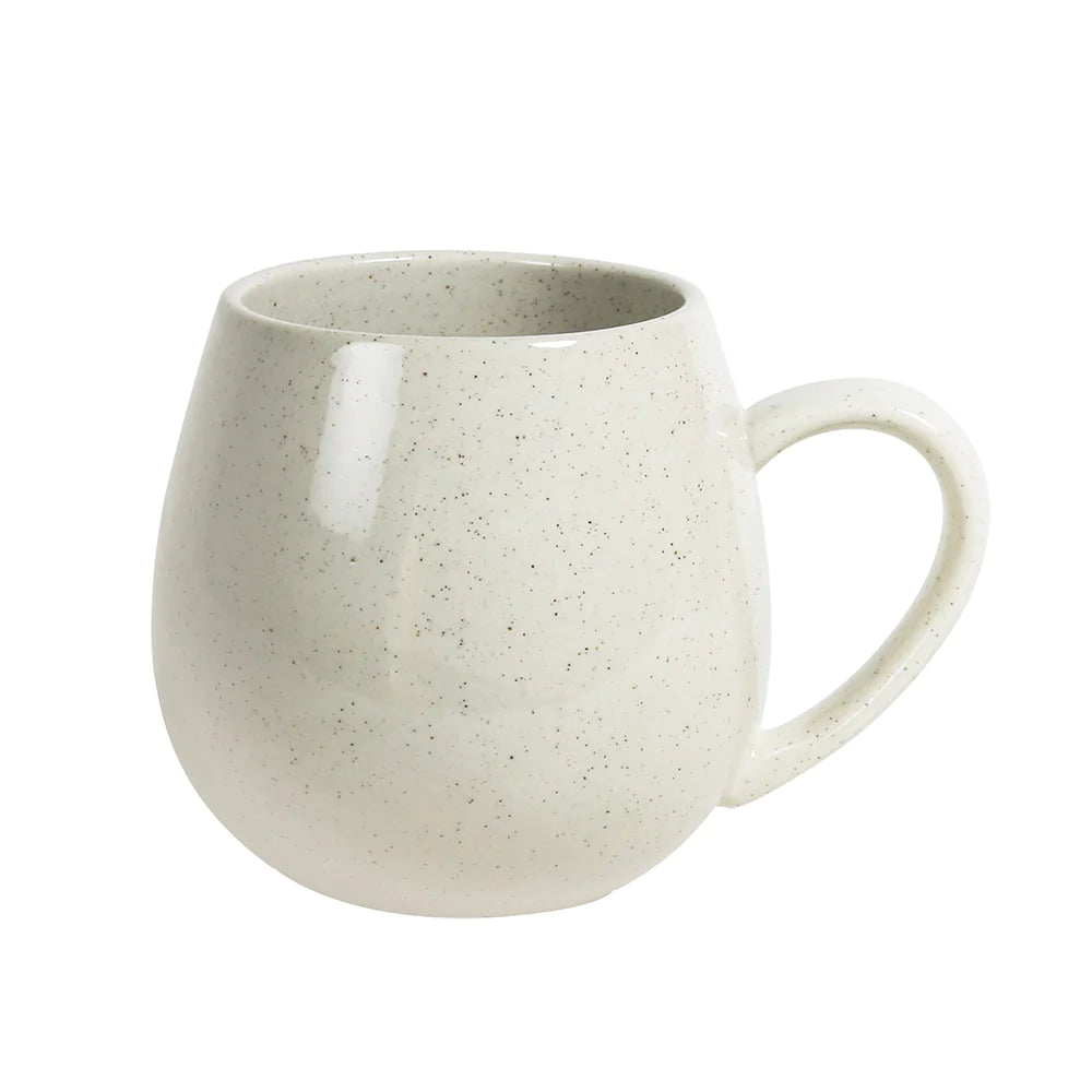 Hug Me Mug Set of 4 - White Speckled - Product Image