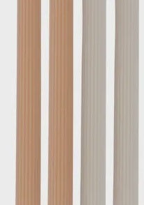 Ribbed Candles Pack of 4 Assorted - Peach/Grey - Product Image