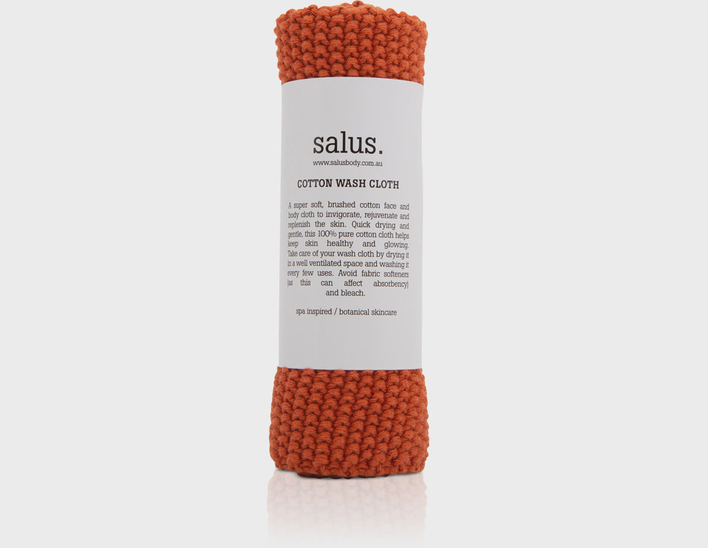 Salus Cotton Wash Cloth - Terracotta - Product Image