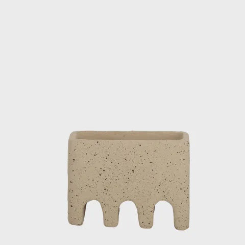 Babel Cement Pot - Natural - Product Image