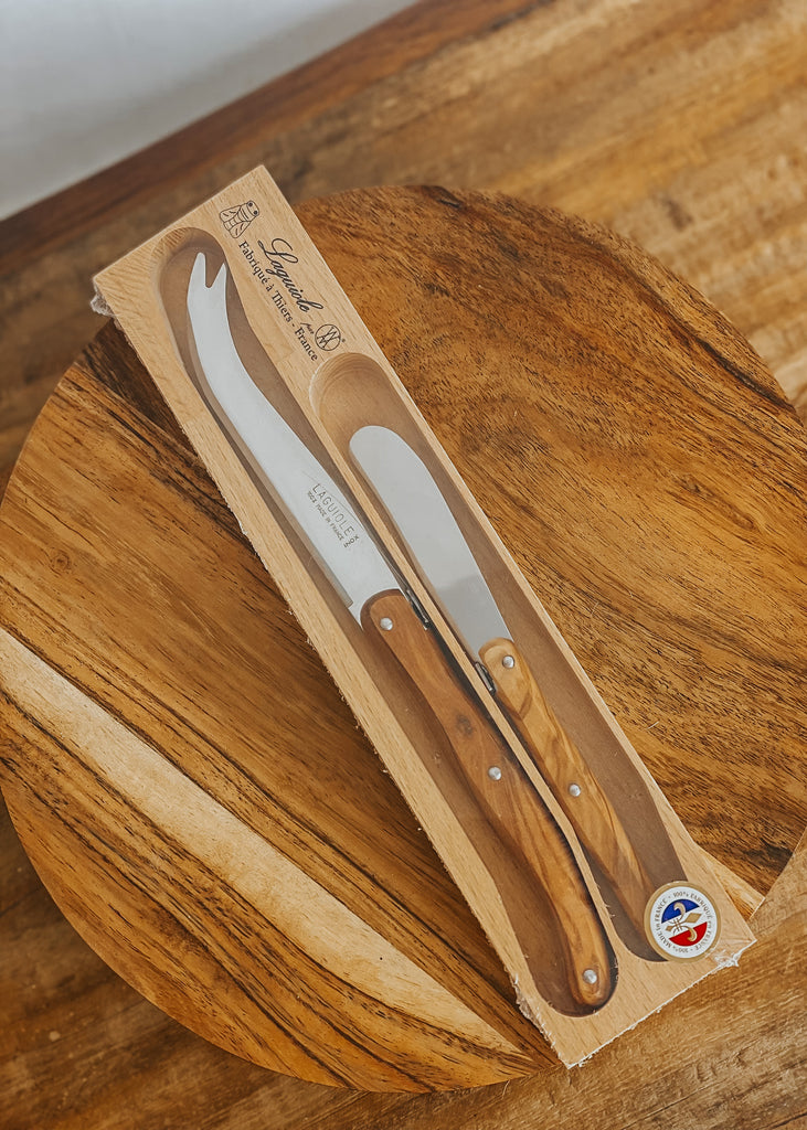 Debutant 2 Piece Cheese Set - Olive Wood - Product Image