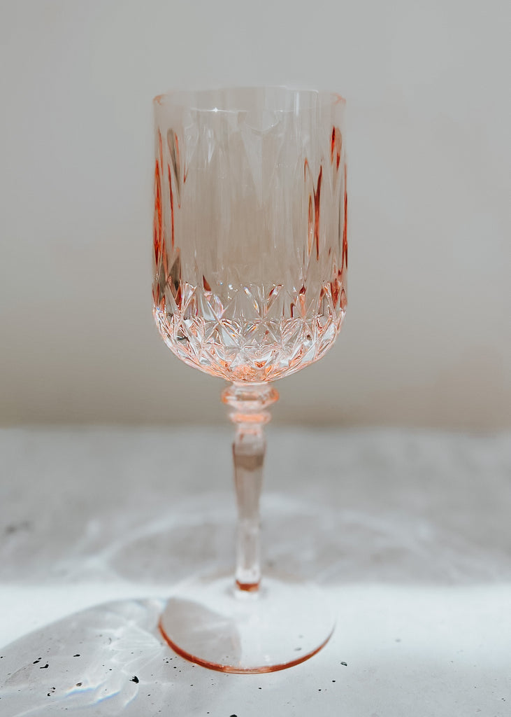 Acrylic Wine Glass Rose - Set of 6 - Product Image