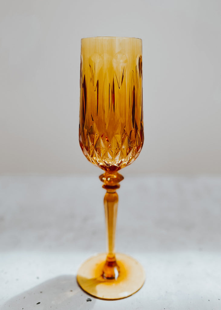 Acrylic Champagne Flute Mustard - Set of 6 - Product Image