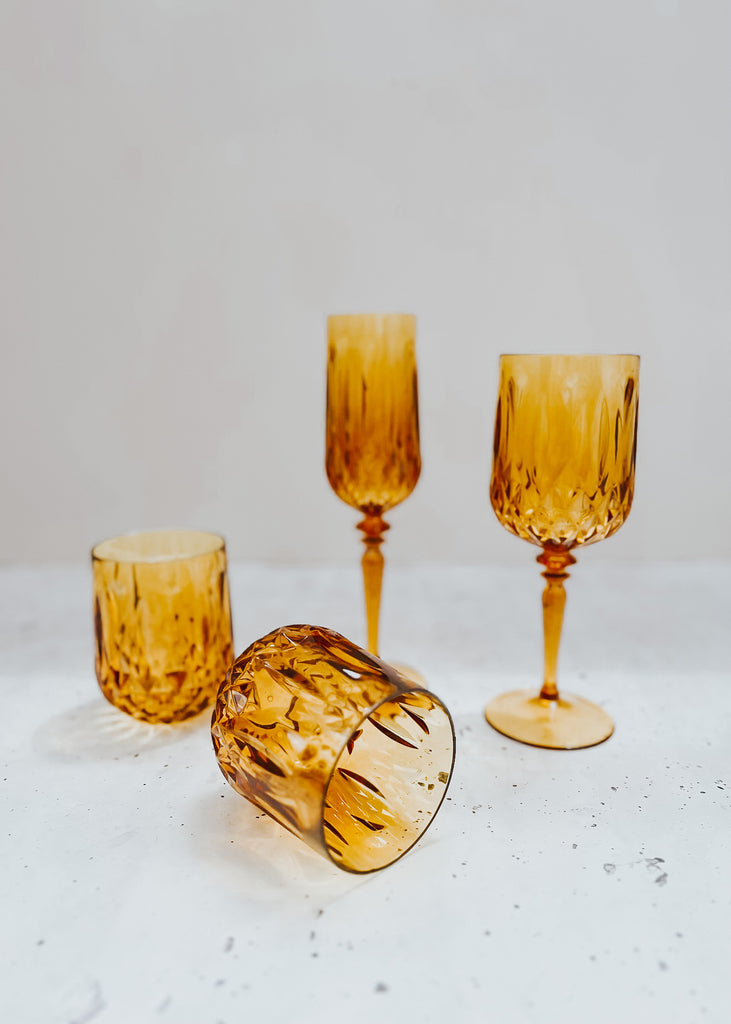 Acrylic Champagne Flute Mustard - Set of 6 - Product Image