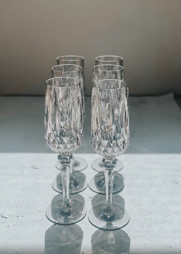 Acrylic Champagne Flute Cloud - Set of 6 - Product Image