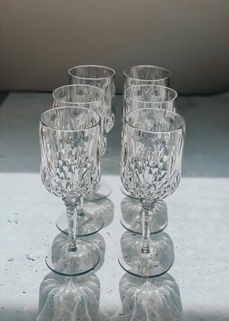 Acrylic Wine Glass Cloud - Set of 6 - Product Image