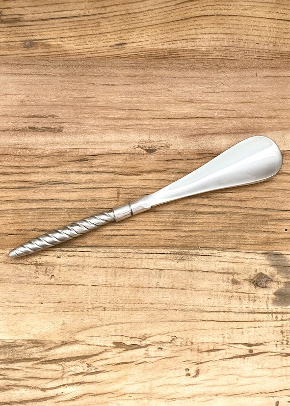 Silver Twisted Shoe Horn - Product Image