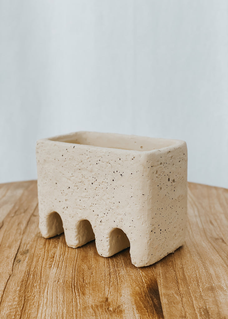 Babel Cement Pot - Natural - Product Image