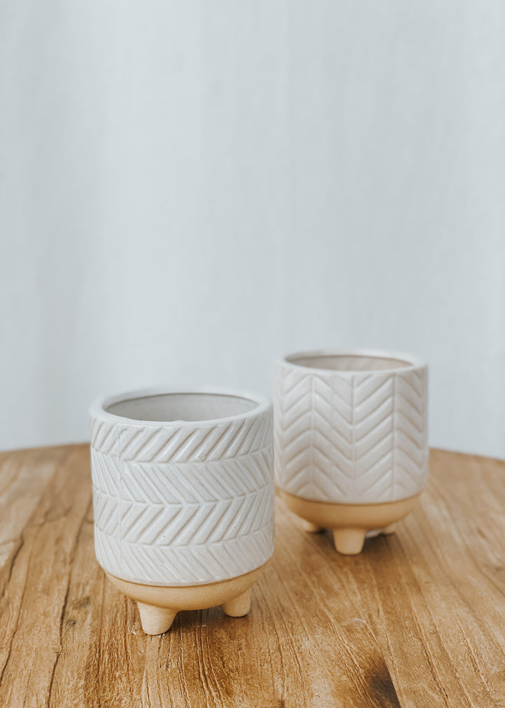 Dinn Ceramic Planter - Zig Zag - Product Image