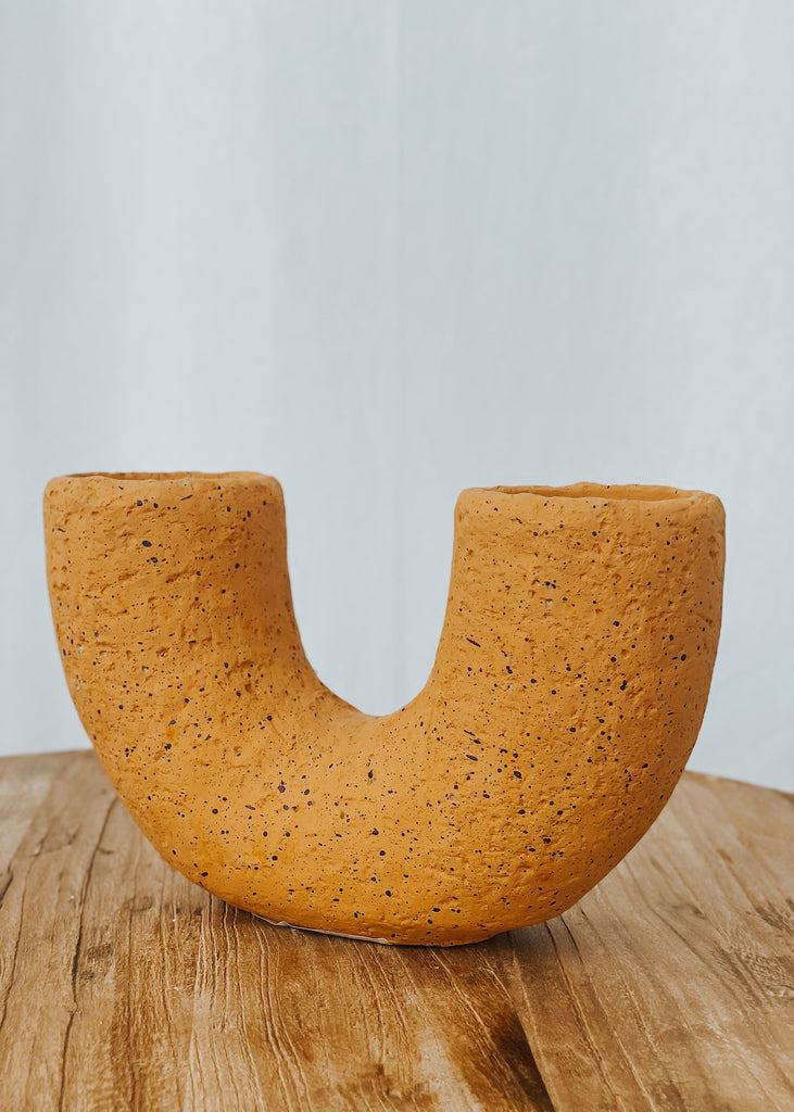 Saxon Cement Vase - Cantaloupe - Product Image