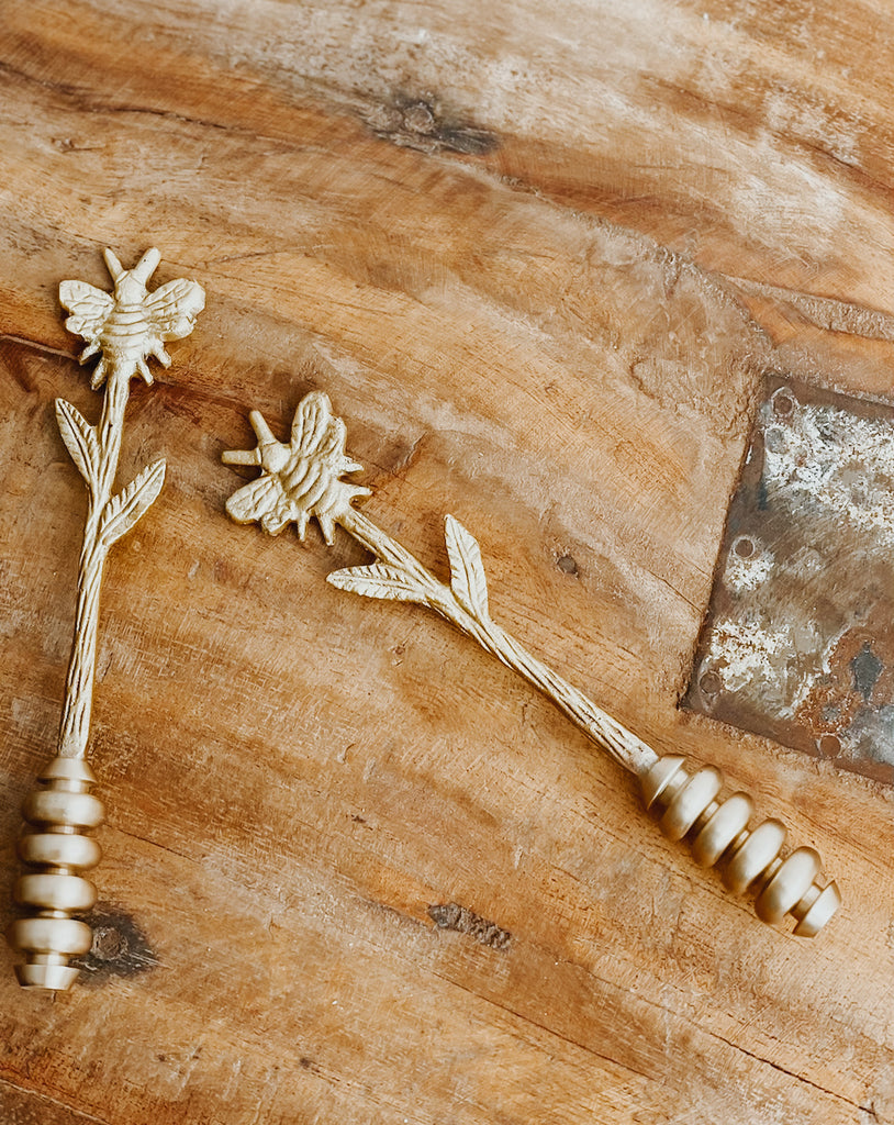 Buzzy Bee Brass Honey Dipper - Product Image