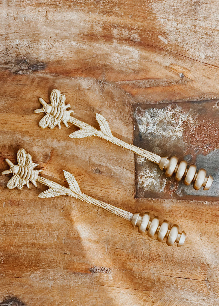 Buzzy Bee Brass Honey Dipper - Product Image