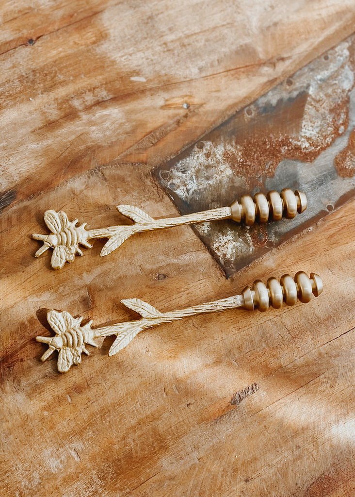 Buzzy Bee Brass Honey Dipper - Product Image
